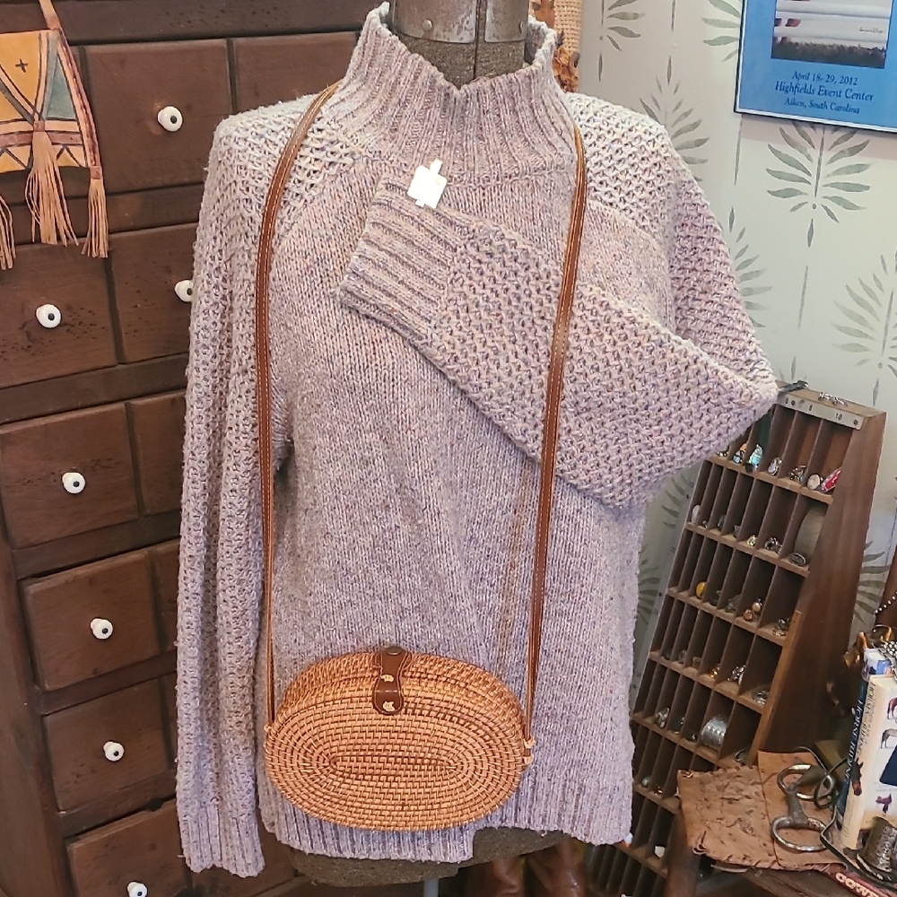 Prana Women's Turtleneck Sweater - Light Purple XL